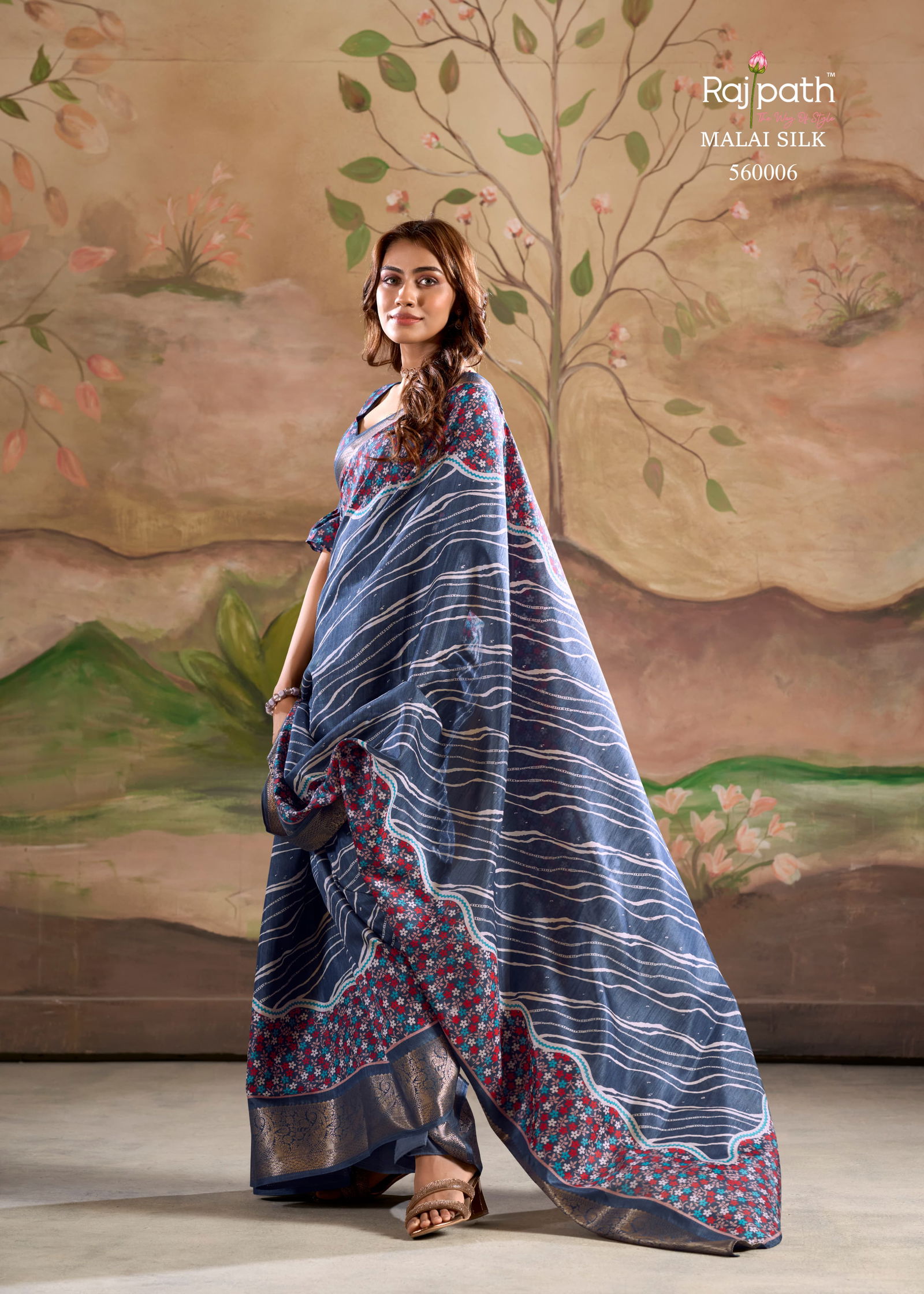 Jamoon Silk By Rajpath Dola Silk Daily Wear Saree Suppliers In India