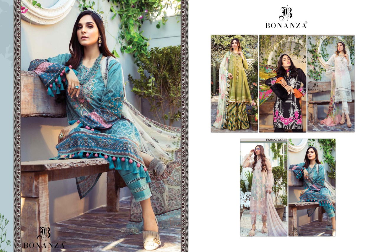 Bonanza Maria B Mprint Summer Collection 21 Latest Fancy Designer Cambric Cotton Pakistani Salwar Suits Collection
