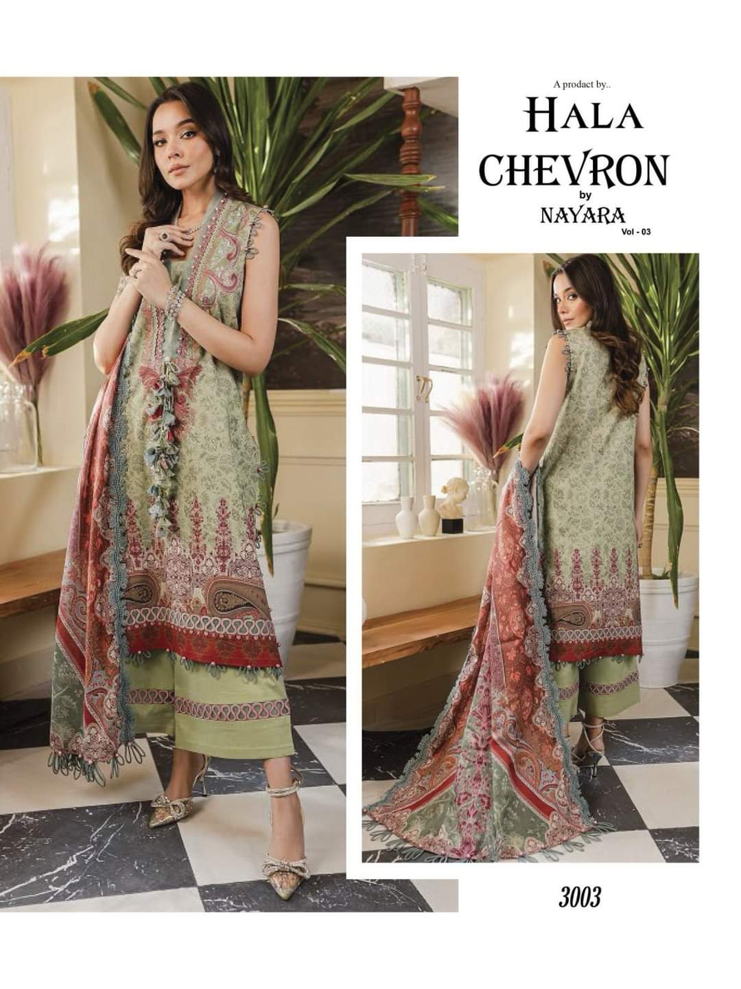 Chevron By Nayra Vol 3 Cotton Pakistani Dress Material Catalog