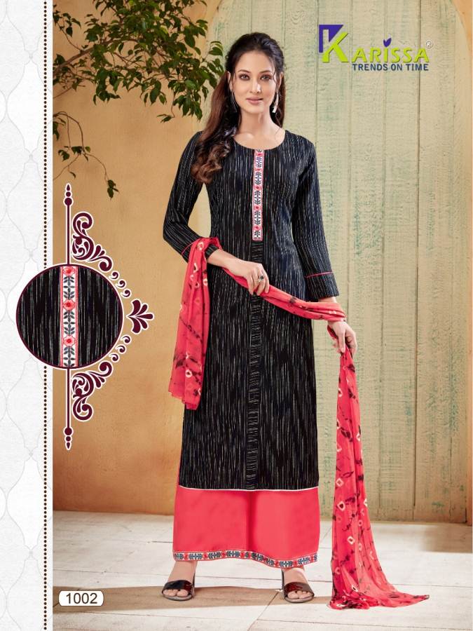 Karissa Paalav Latest Collection Ready Made Designer Casual Wear Plazzo Suit 