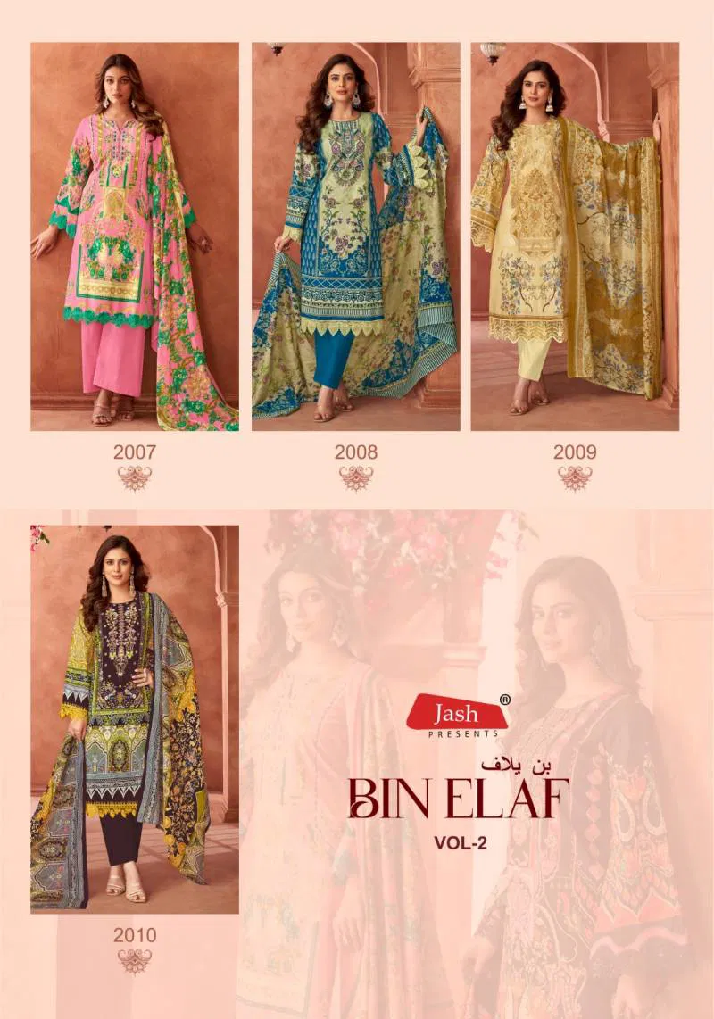 Bin Elaf Vol 2 By Jash Cotton Printed Surat Dress Material Wholesale Market