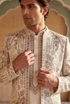 White Outluk Vol 144 Designer Heavy Armani Mens Indo Western 14402