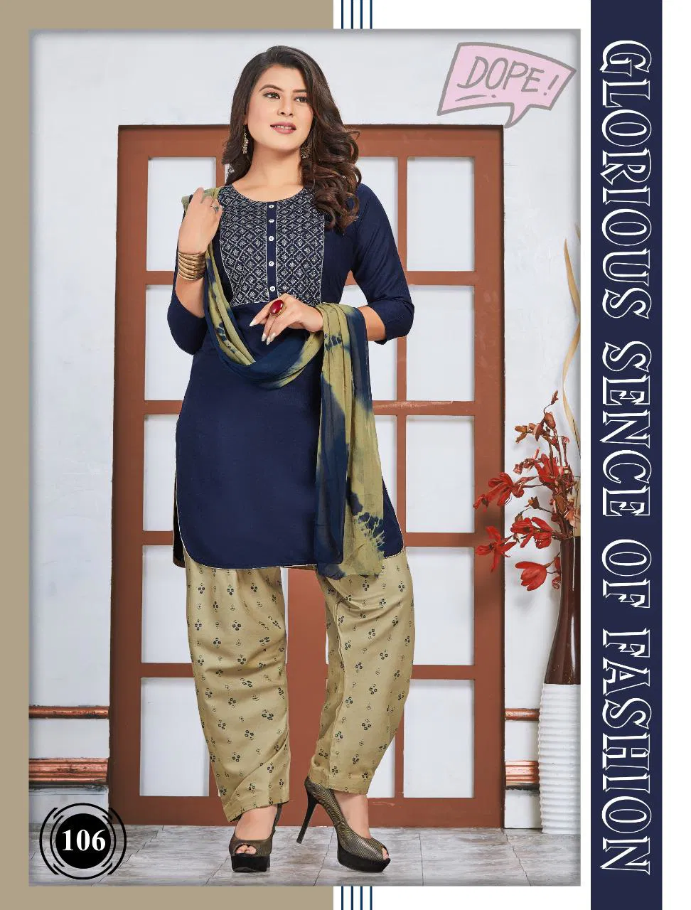 Trendy Tamanna Latest Designer Regular Wear Rayon Ready Made Salwar Suit Collection
