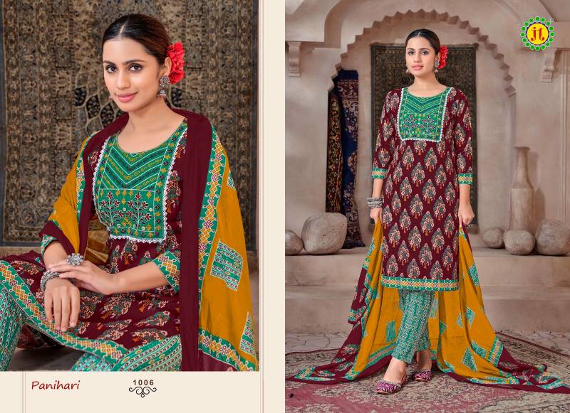 Panihari Vol 1 By Jt Cotton With Mirror Work Dress Material Suppliers In India