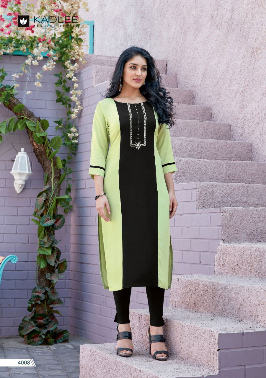 Kadlee Swara 2 Fancy Ethnic Wear Designer Heavy rayon Kurti With Bottom Collection
