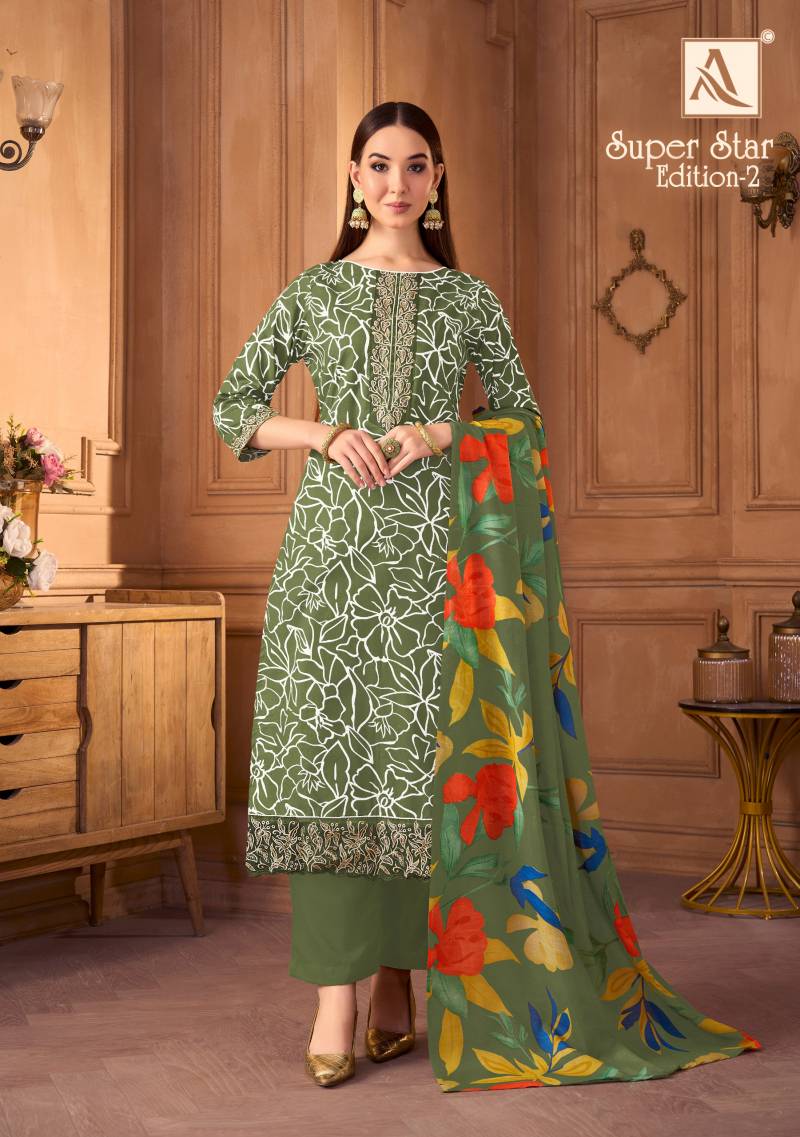 Super Star Edition 2 By Alok Suit Cambric Printed Dress Material Orders In India