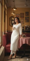 Naisha K 388 Vol 2 Cotton Plain Embroidered Chikankari Kurti Online Wholesale