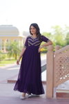 KA 1172 Faux Blooming Incredible Embroidery Gown Exporters In India