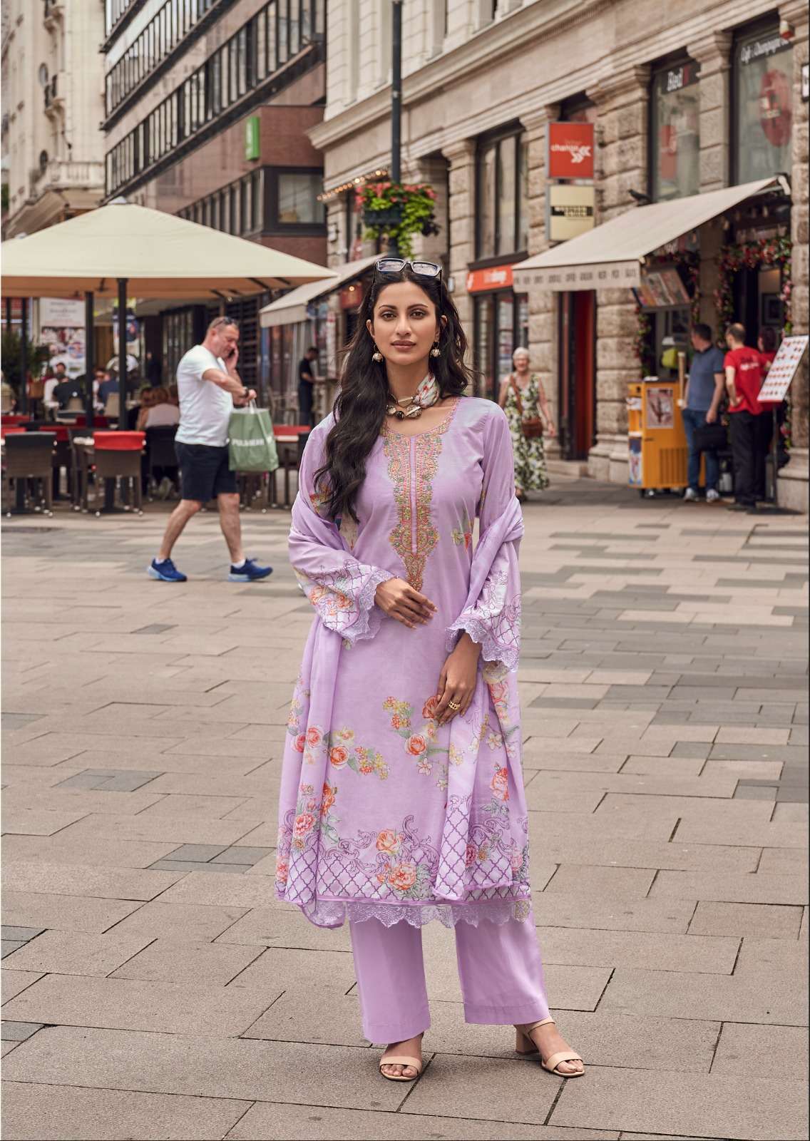 Aayka By The Hermitage Shop Lawn Cotton Karachi Dress Material Exporters In India
