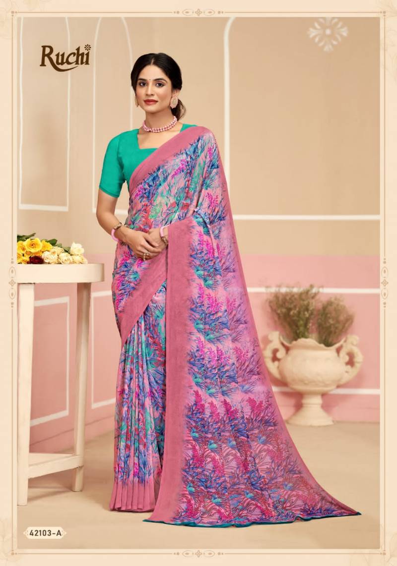 Ragaa Georgette 17 By Ruchi Printed Saree Wholesale Clothing Suppliers In India