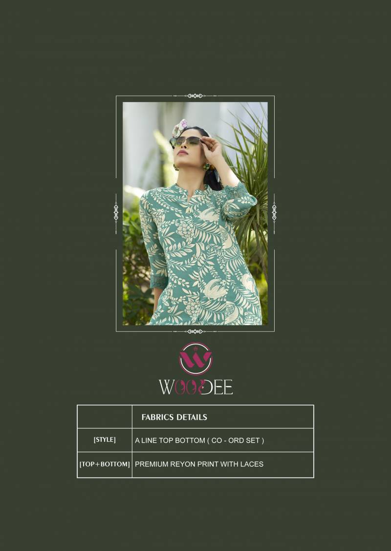 Shakira Vol 2 By Woodee Rayon Printed Co Ord Set Suppliers In India