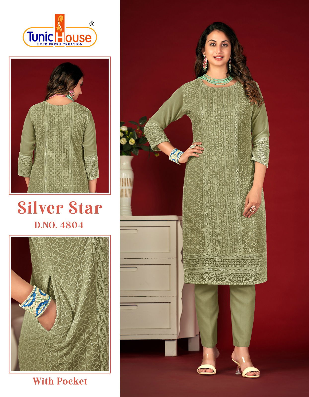 Silver Star 04 By Tunic House Designer Kurtis Catalog
