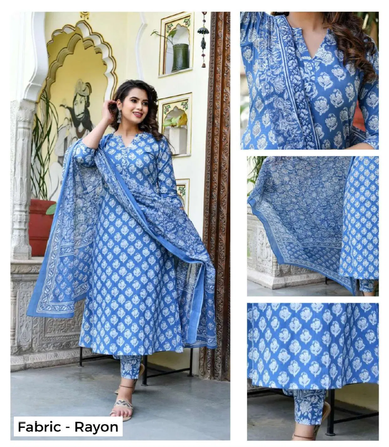 Av Designer Anarkali Kurti With Bottom Dupatta Wholesale In India