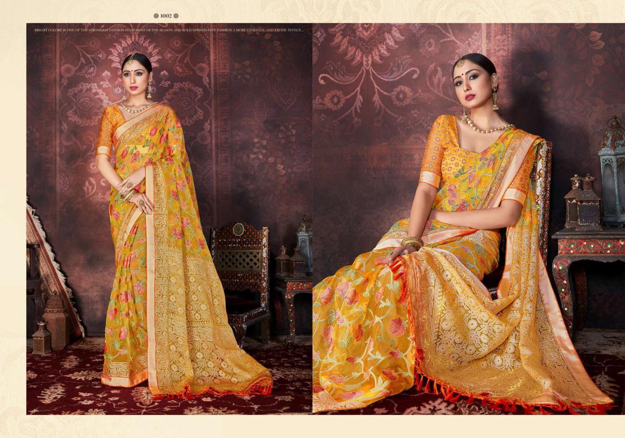 SHUBH SHREE STELLA Latest Heavy Designer Wedding Wear Orgenza Sartin Brasso with Dispro and foil with Jhalar