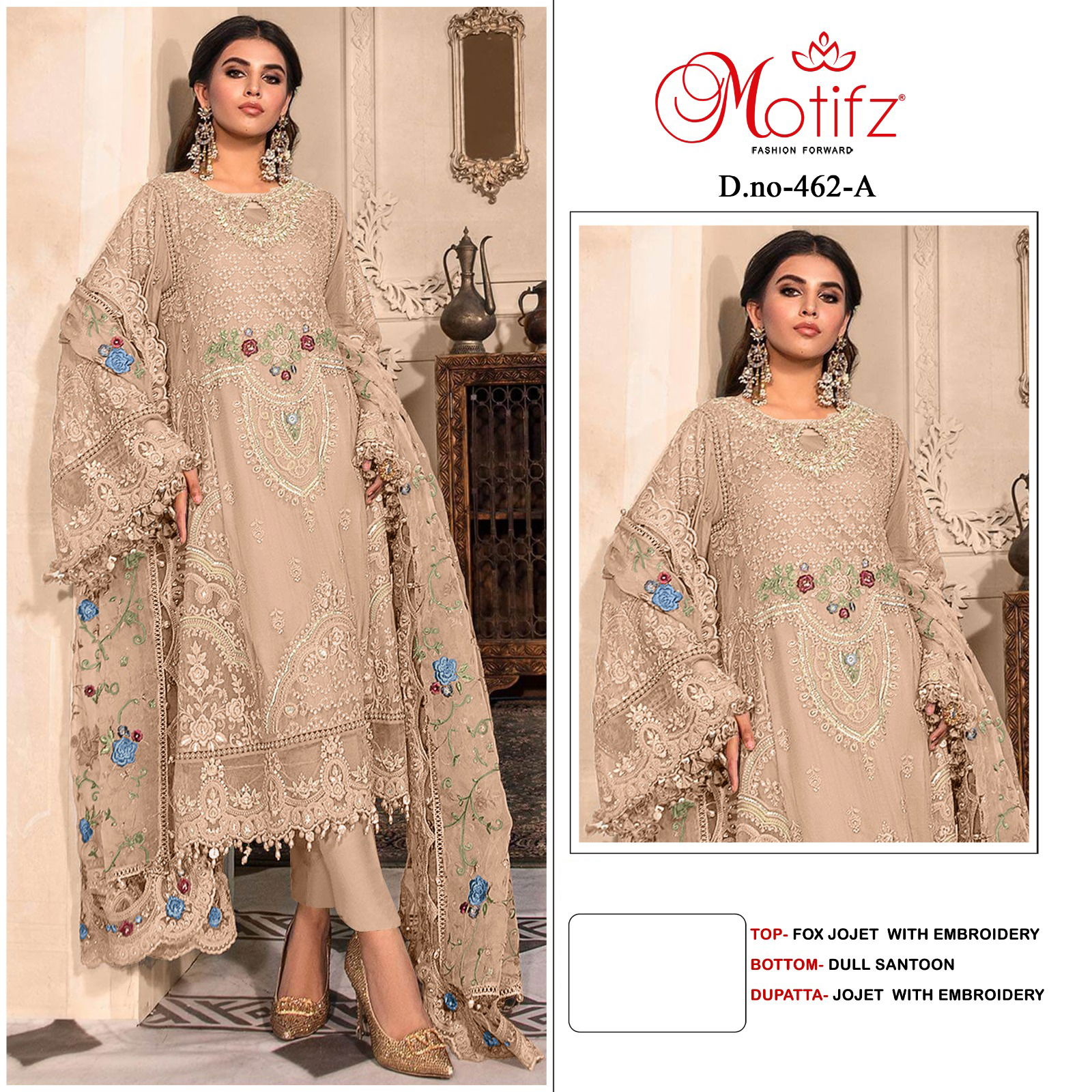 Motifz 462 A To D Georgette Pakistani Suits Catalog
