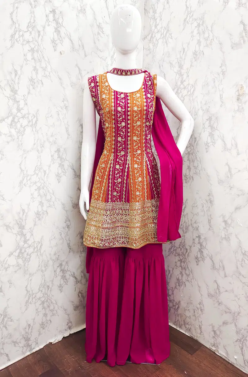 Tt 003 A to B Georgette Readymade Suits Wholessalers In Delhi