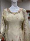 Cream Colour Luxuria Vol 1 By Beriston Viscose Sharara Suit BS109

