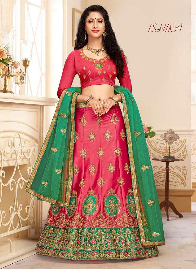 Saanchi Ishika Wedding Designer Bridle Embroidered Silk Lehenga Choli Collection