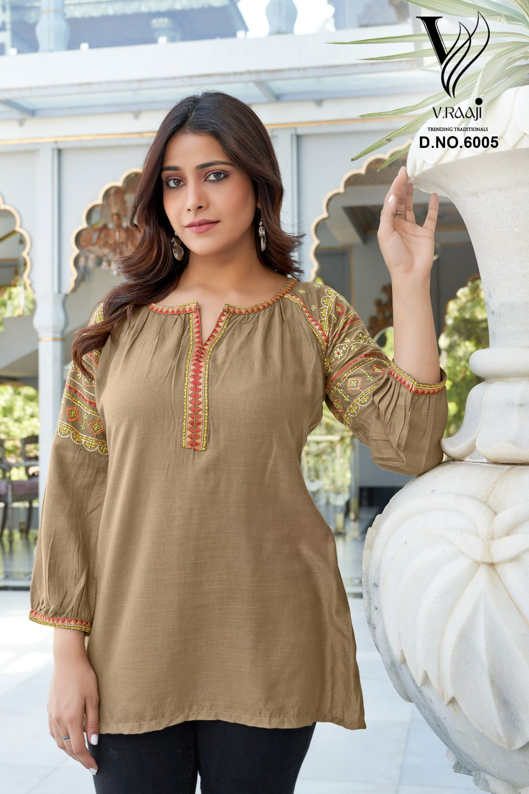 V Raaji By Topsy Western Wear Rayon Ladies Top Catalog