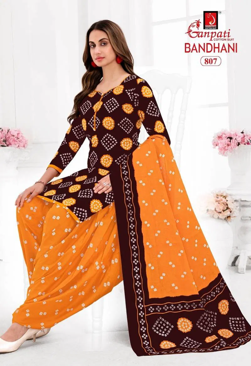 Bandhani Vol 8 By Ganpati Cotton Bandhani Printed Dress Material Exporters In India