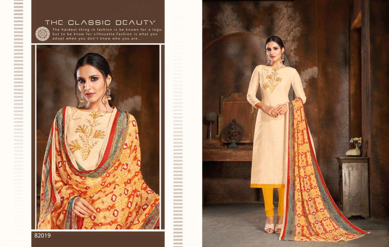Kapil Spring Vol 5 Latest Designer Heavy Modal Cotton Hand Work Dress Material Collection With Chiffon Four Sided Lace Dupatta 