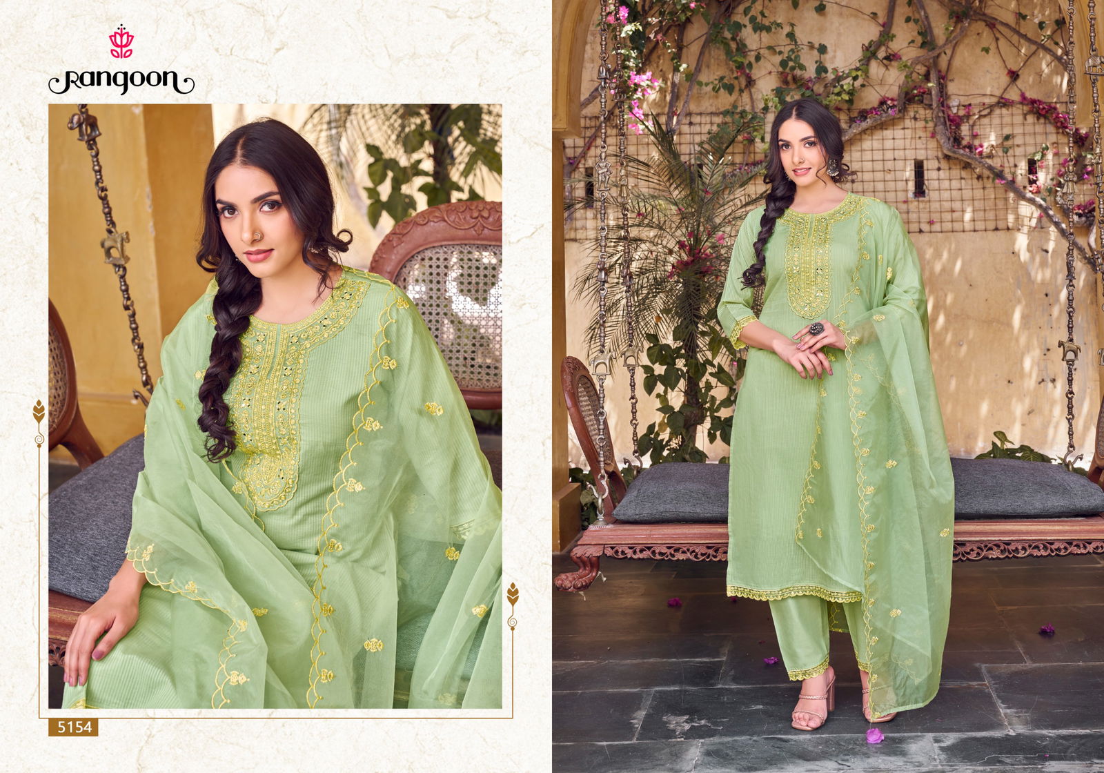 Sofia By Rangoon Embroidery Pure Cotton Kurti With Bottom Dupatta Wholesale Shop In Surat