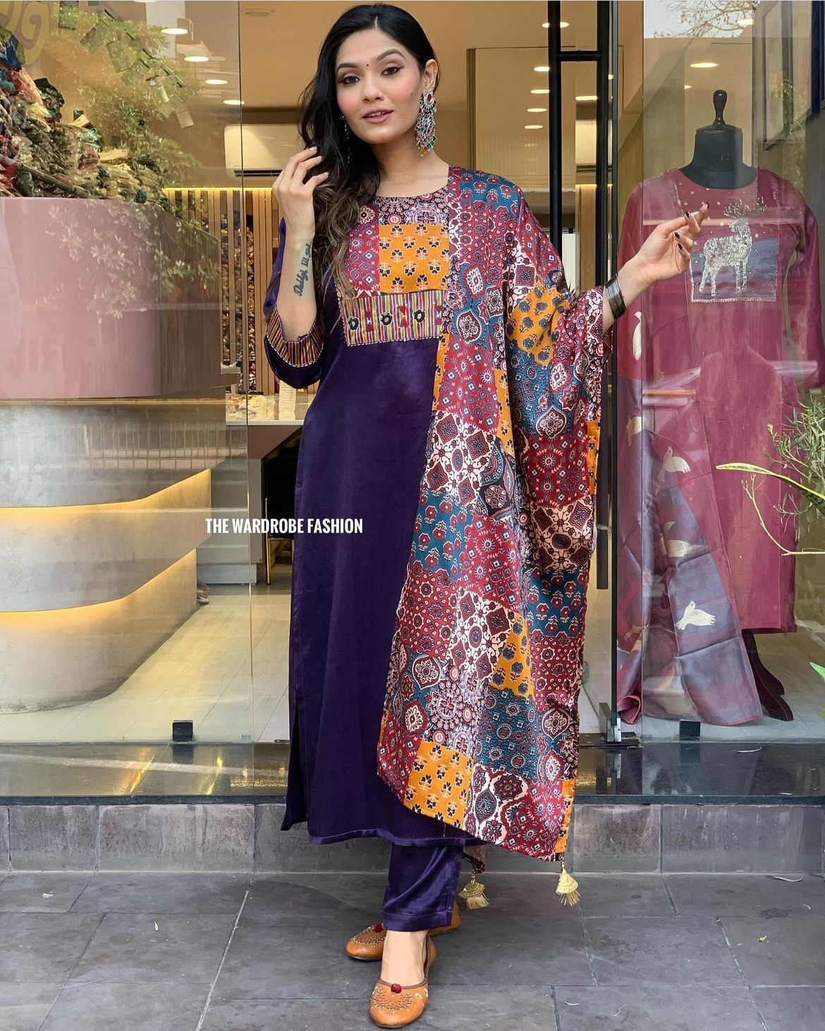 Purple Rani By Fvd Rayon Digital Printed Kurti With Bottom Dupatta Suppliers In India