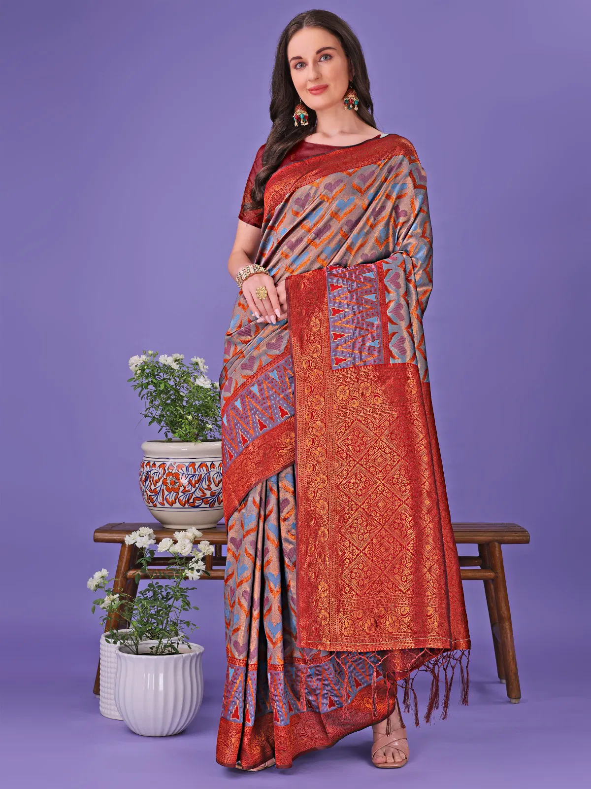 Blossom By Astita Lichi Silk Wedding Wear Saree Wholesale Shop In Surat