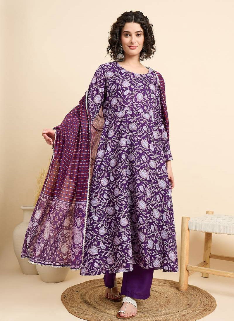 Dhruvi 287 Rayon Printed Kurti With Bottom Dupatta Suppliers In India