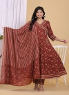 Naisha K 318 Vol 3 Pure Cotton Long Anarkali Kurti With Pant Dupatta Wholesalers In Delhi