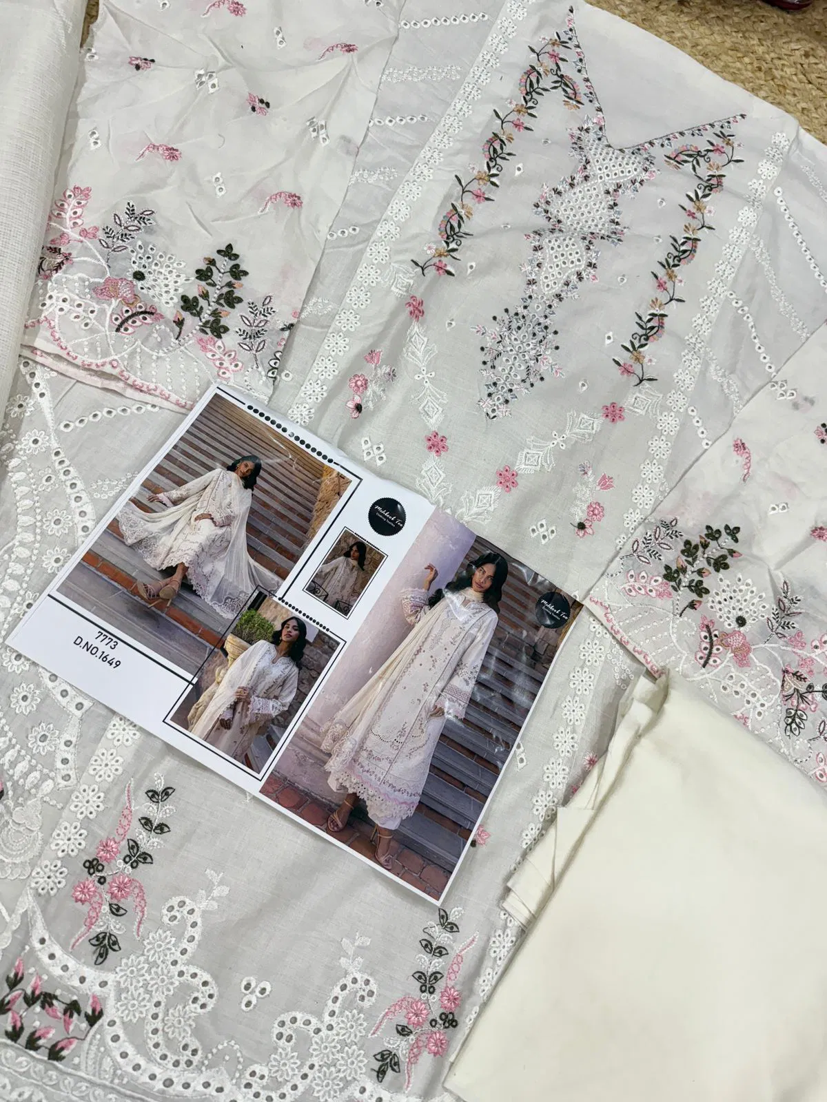 1649 Mehbbob Tex Visocse Lawn Embroidery Pakistani Suits Wholesalers In Delhi
