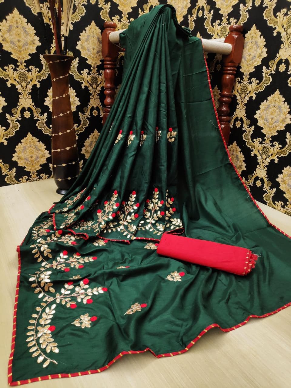 Bt 2 Doia Gota Patti Silk Latest Designer Wedding Wear silk Saree Collection

