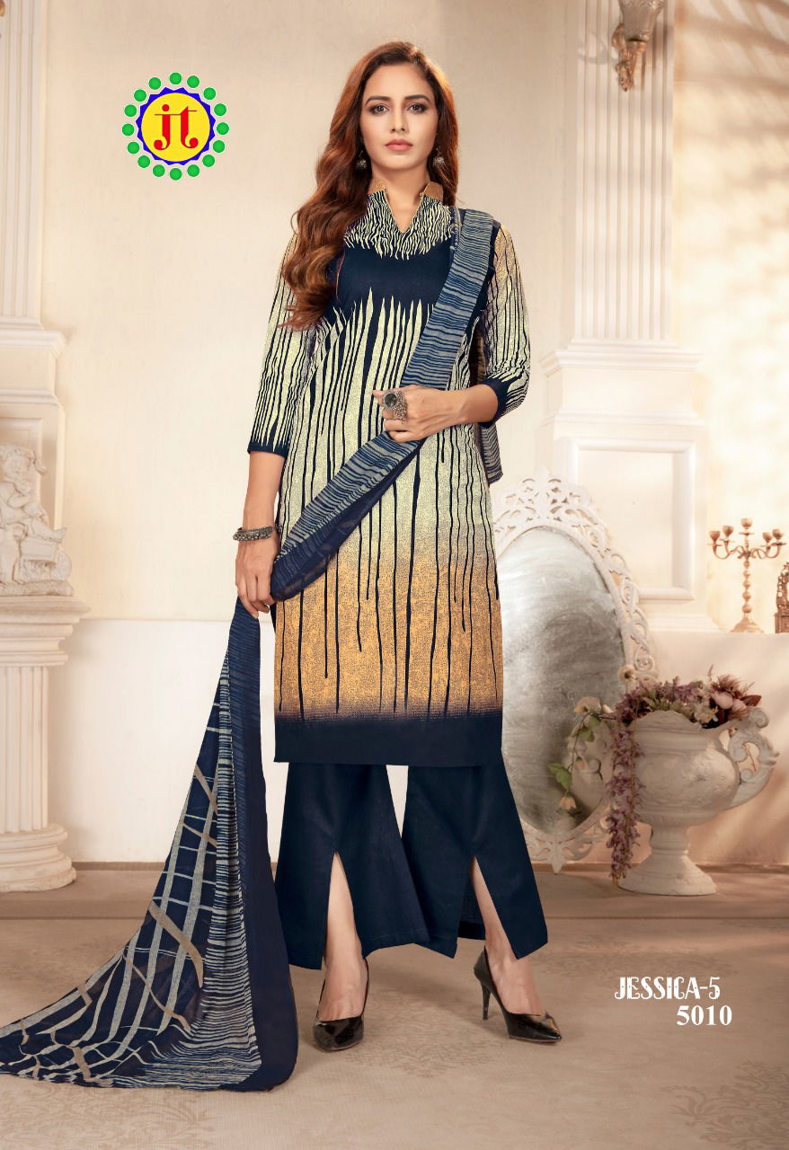 Jt Jessica 5 Latest Regular Wear Printed Cotton Dress Material Collection 