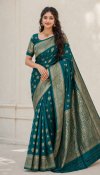 Self Elampillai Silk Rich Copper Zari Weaving Pallu Saree
