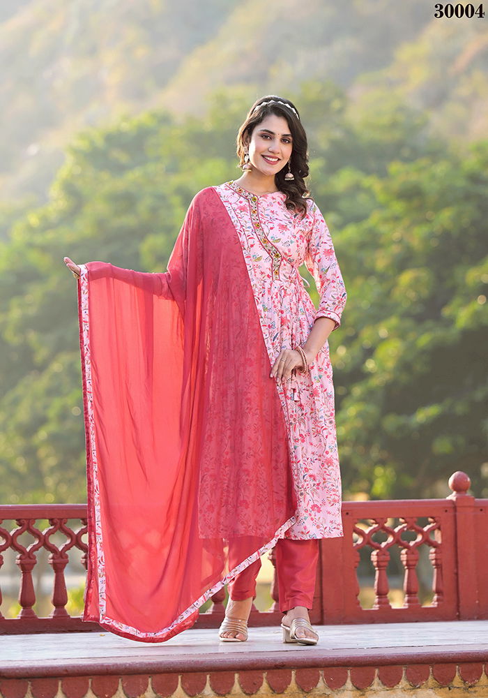 Kiyara 30001 To 30008 Printed Kurti With Bottom Dupatta Wholesale Shop In Surat
