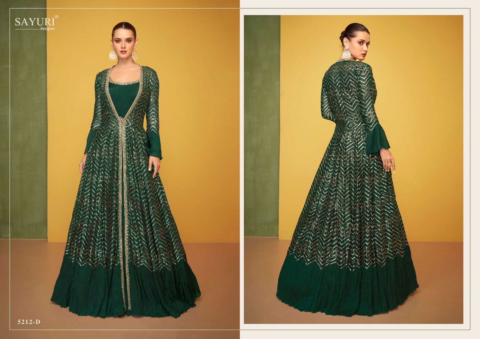 Sayuri Petals Classic Heavy Silk Wedding Wear Gown Catalog
