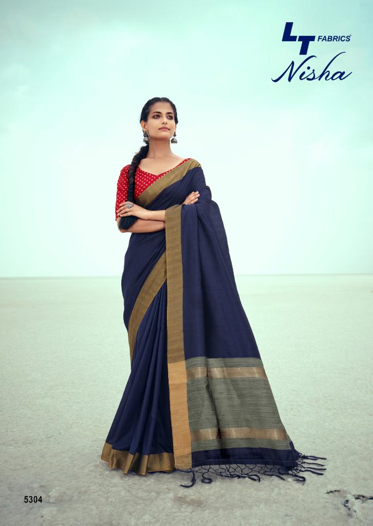 Lt Nisha Fancy Wear Handloom Silk Fancy Party Wear Latest Saree Collection

