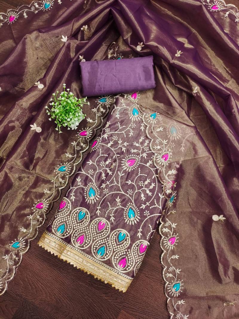 Color Set 9081 Stylish Organza Dress Material Wholesale Market In Surat