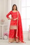 Niru By Gulkayra Shimmer Silk Surat Readymade Plazzo Suits Wholesale Market
