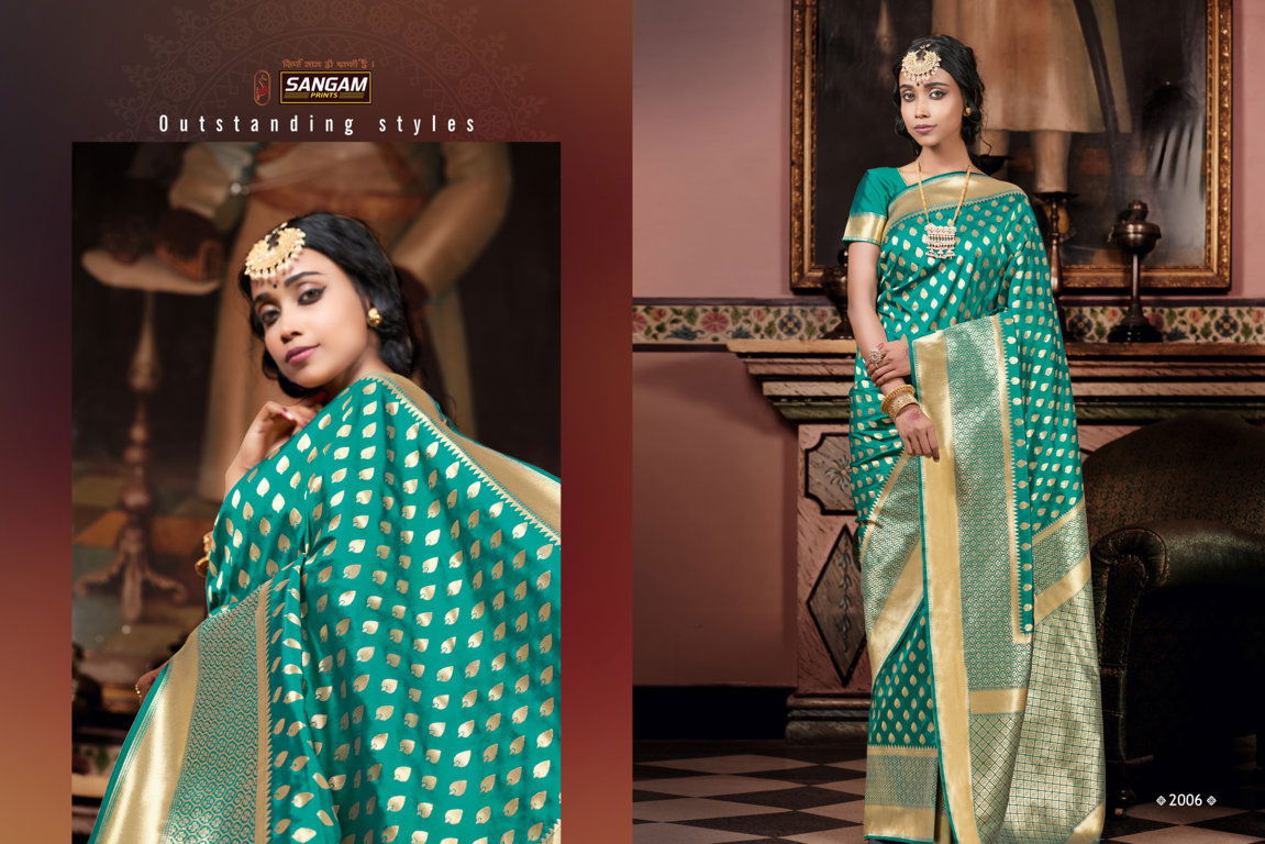 Sangam Padmakshi Latest Heavy fancy Festive Wear Banarsi Silk Sarees Collection