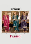 Praniti By Zaveri Organza Emboidery Wholesale Kurti With Bottom Dupatta In India