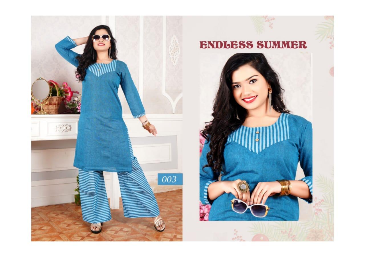 Trendy Plazzo Express Latest Regular Wear South Cotton Handloom Kurti With Bottom Collection
