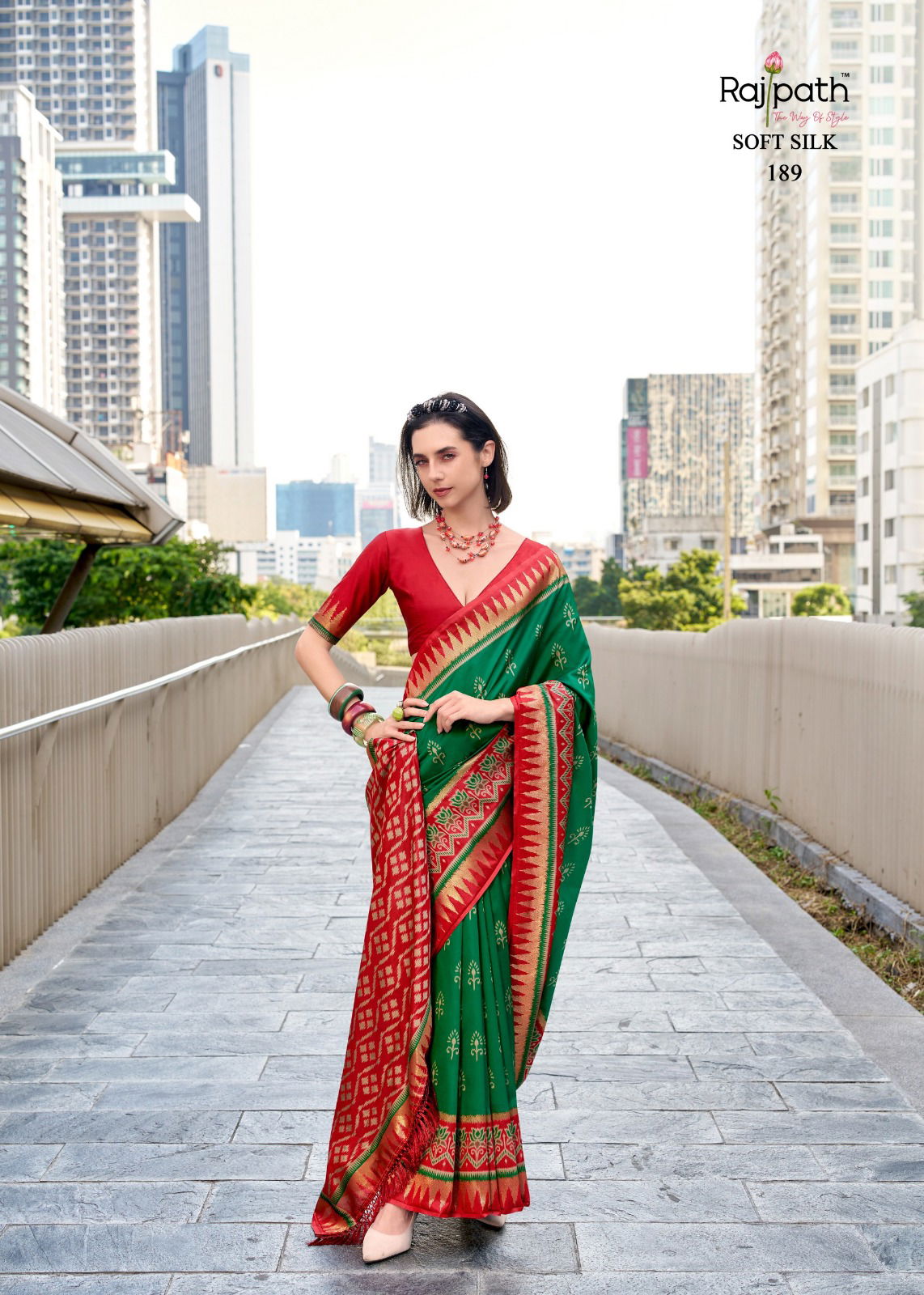 Qutab Minar By Rajpath Soft Silk Fancy Saree Wholesalers In Delhi
