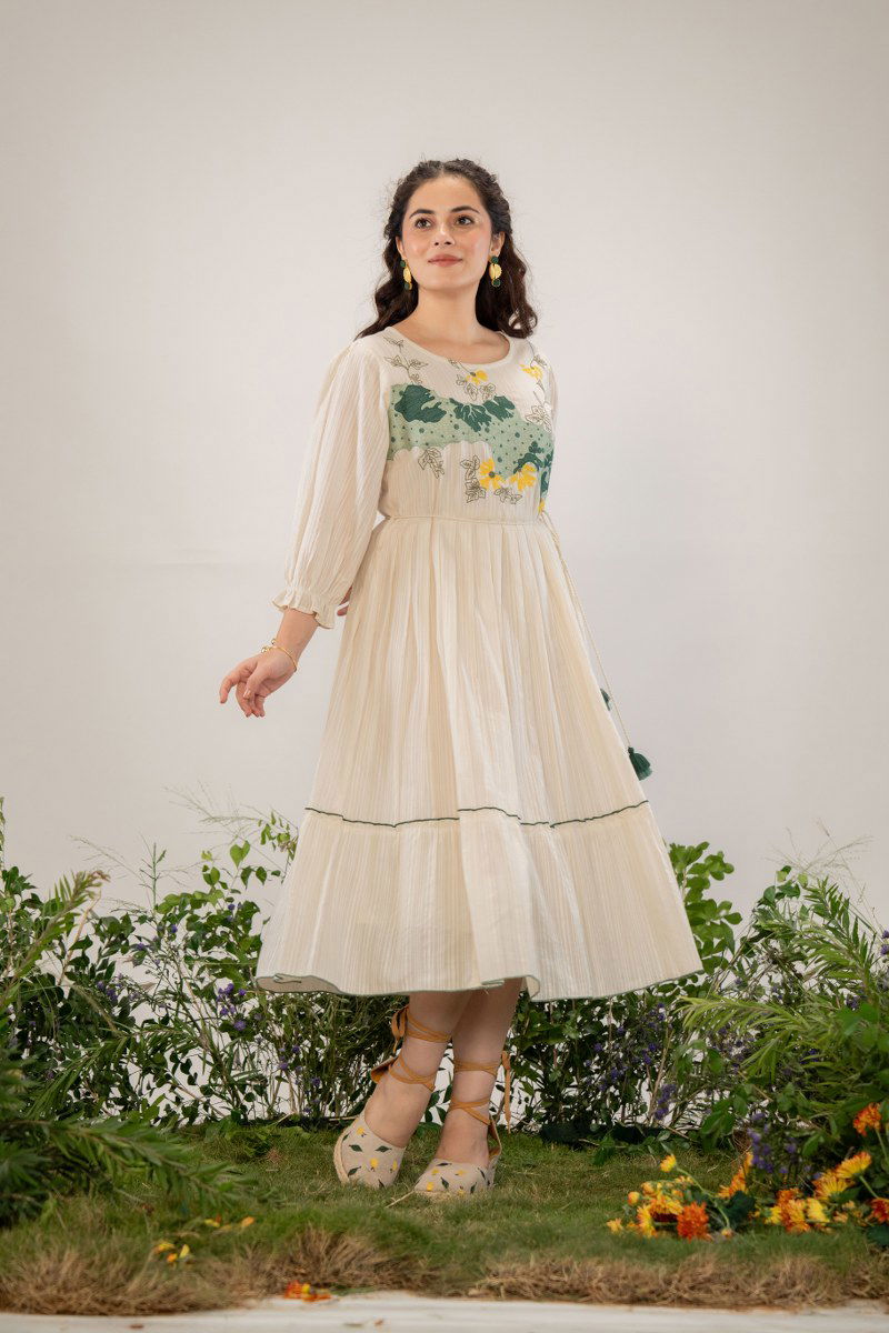 Tanyaa P 179 Mul Cotton With Handwork Touchup Fancy Kurti Wholesalers In Delhi