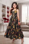 Lucaya Kids Vol 1 Rayon Digital Printed Flare Gown Set