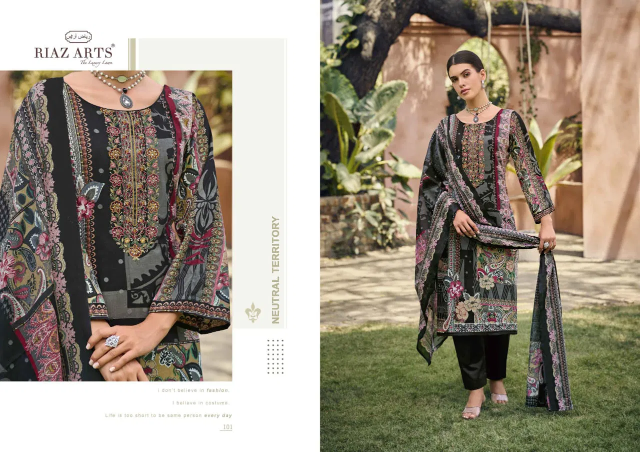 Musafir By Riaz Arts Lawn Digital Printed Dress Material Wholesalers In Delhi
