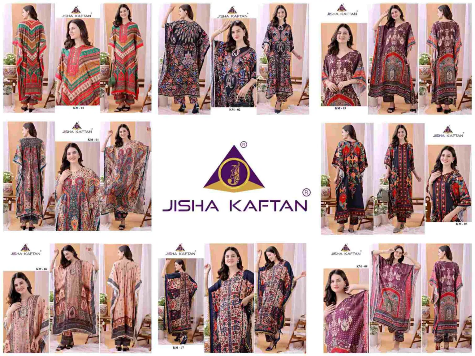 Jisha Kaftan Co Ord Set With Value Addition Volume 1 Poly Feather Silk Orders In India