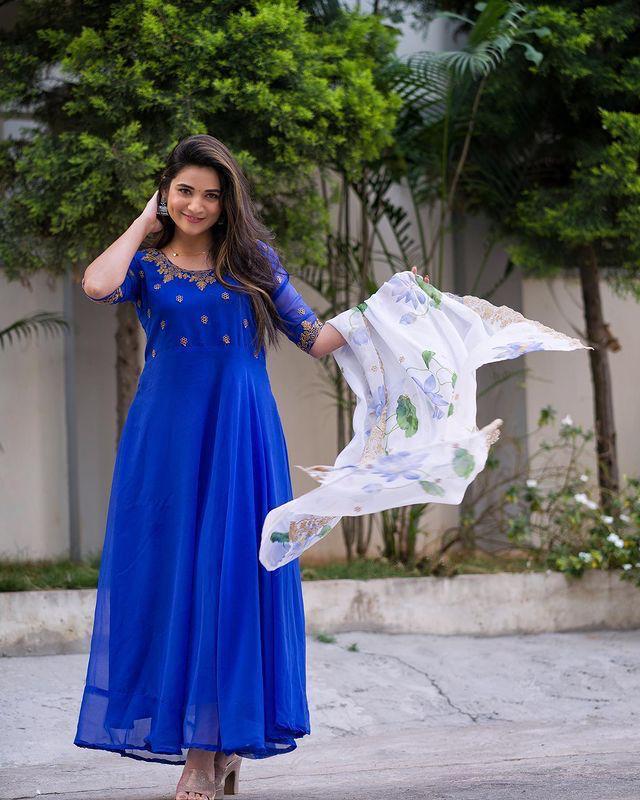 Royal Gold By Bhargavi Tex Georgette Kurti With Dupatta Catalog