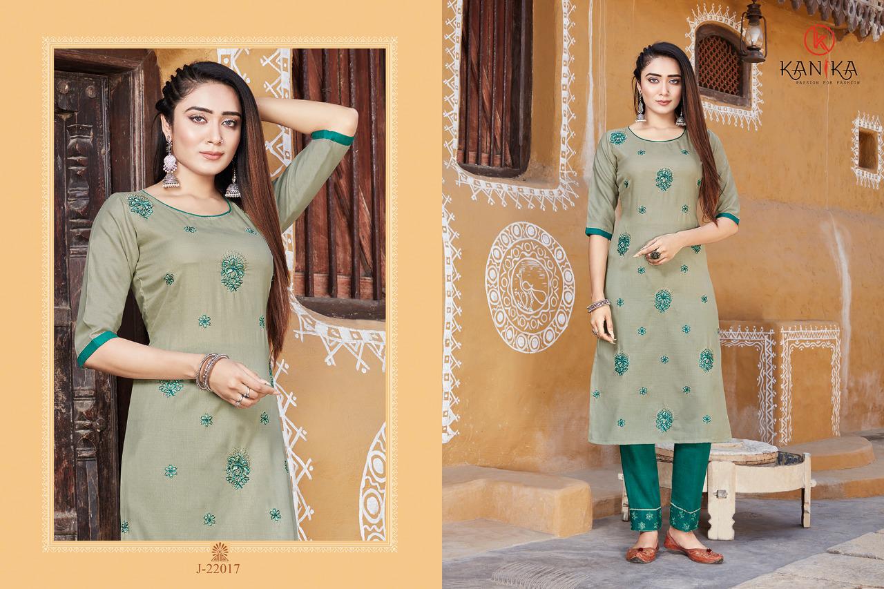 Kanika Julite 3 Latest Fancy Designer Ethnic Wear Two ton Rubbly silk with Embroidery Work Kurti With Bottom Collection
