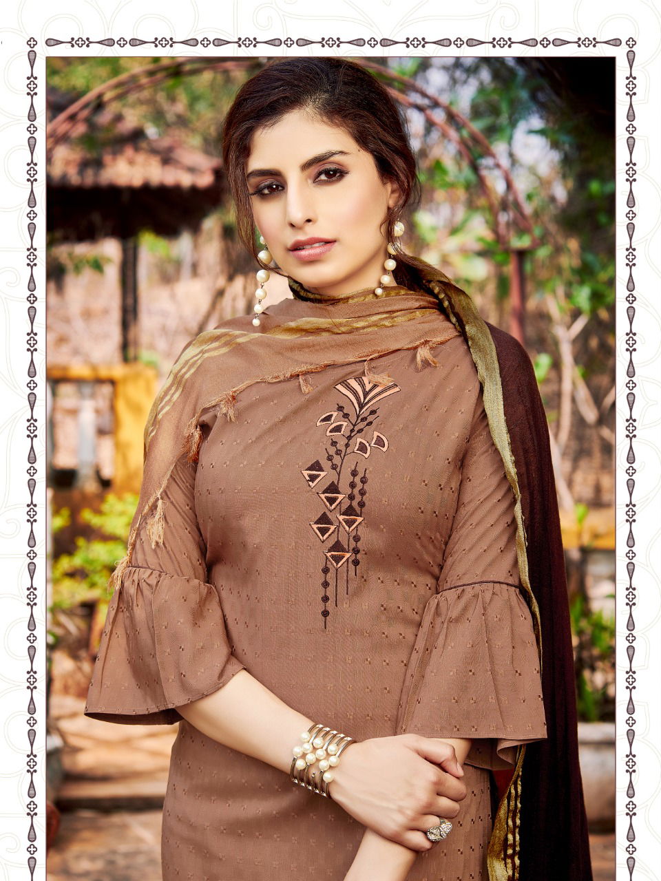 Manas Kaara Latest Casual Wear Rayon Fancy Dolby weaving with Embroidery work Readymade Collection
